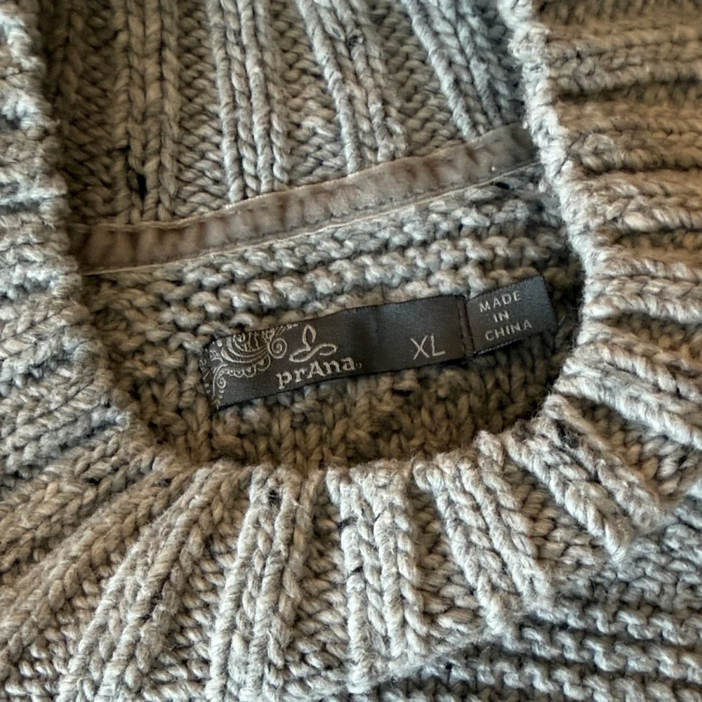 Prana Textured Crewneck Sweater - Gray - Picture 2 of 4